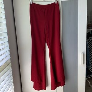 Flare step hem pants